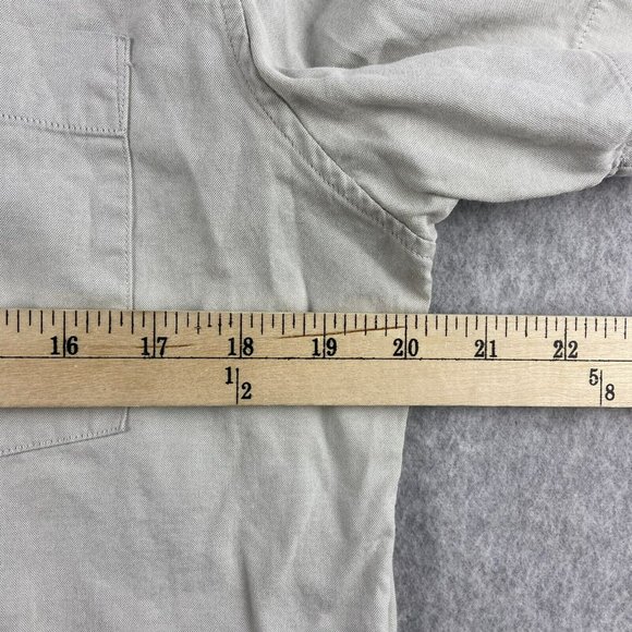 Everlane Shirt Mens medium/Large Gray Button Up Short Sleeve Pocket Cotton - Picture 10 of 12